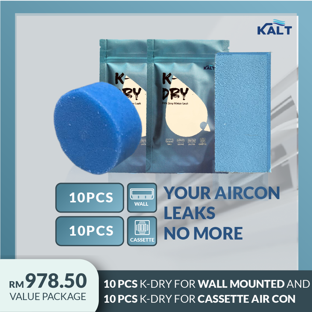 [KALT]10PCS K-DRY for Wall Mounted and 10PCS K-DRY for Cassette Air Conditioner|Biotech Film|Jelly Remover|Anti Clog